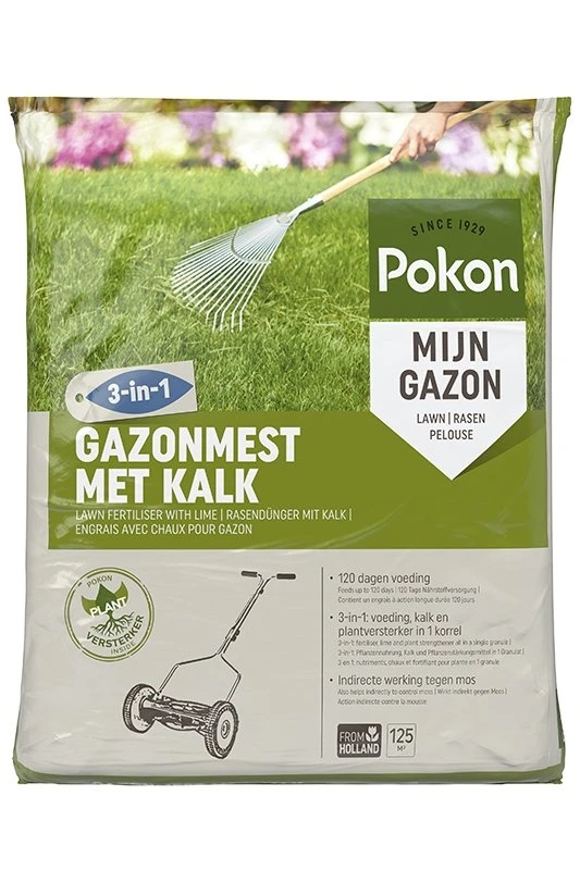 Pokon Gazonmest Met Kalk 8,4kg Voor 125m²