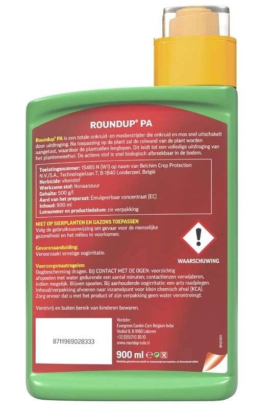 ROUNDUP® PA Snel Onkruidvrij Onkruidverdelger Concentraat 900ml - Image 3
